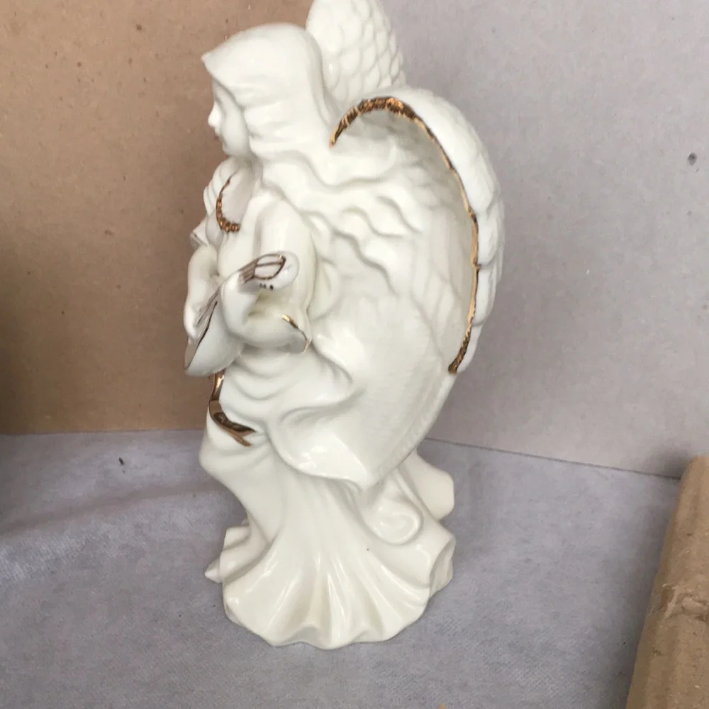 NWOT Guardian Angel Porcelain Candle Holder - Picture 2 of 7